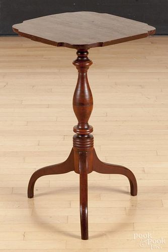 Federal cherry candlestand, early 19th c., 27 1/2'' h., 16 1/2'' w.