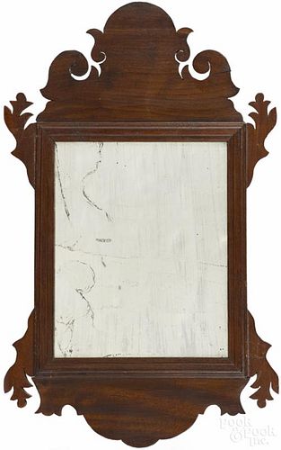 Chippendale mahogany looking glass, 19th c., 21 1/2'' h.