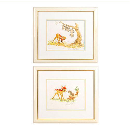 Walt Disney'S Bambi Original Lithograph Set, Suite I