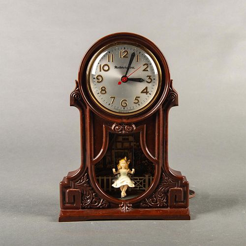 Vintage Mastercrafters Bakelite Clock, Swinging Girl