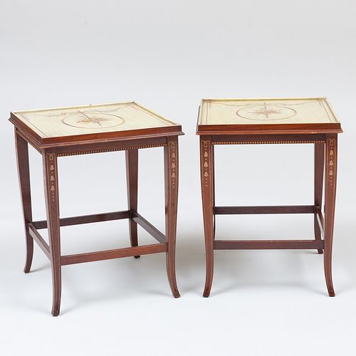 Pair of Edwardian Painted Side Tables 