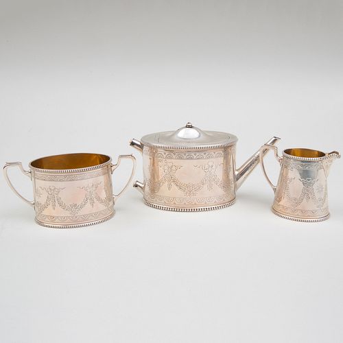 Victorian Silver Three Piece Tea Set