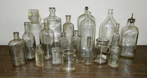 Miscellaneous - 20 clear bottles