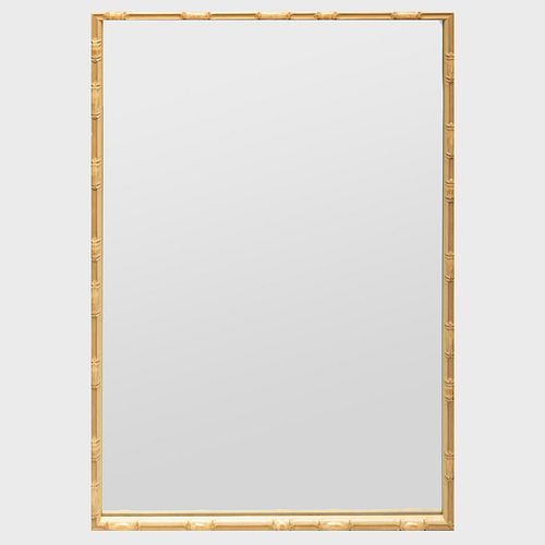 Modern Painted Faux Bamboo Mirror