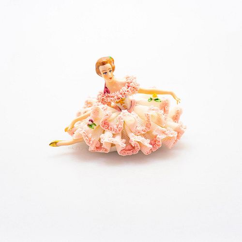 Dreden Porcelain Miniature Lace Figurine, Ballerina