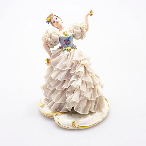Italian Porcelain Lace Figurine, Flamenco Dancer