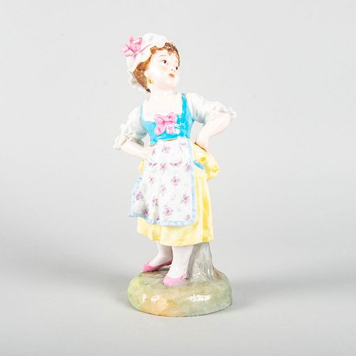 Large Hand Painted Bisque Porcelain Figure, Heubach Style