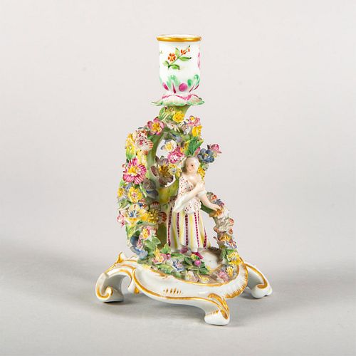 Meissen Style Porcelain Figural Candle Holder