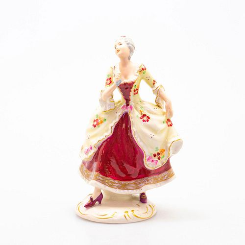 Royal Dux Figurine, Lady With Fan