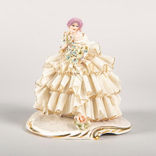 Vintage German Lace Porcelain Lady Figurine