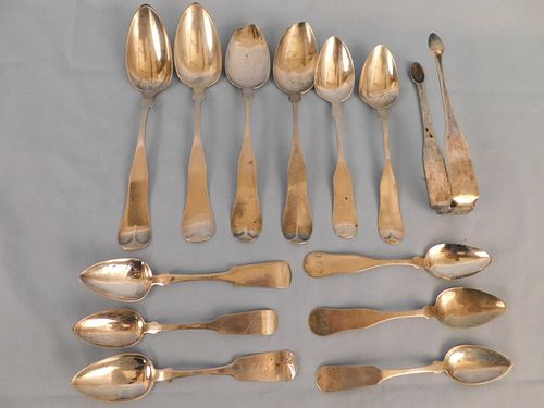 13 COIN SILVER SPOONS