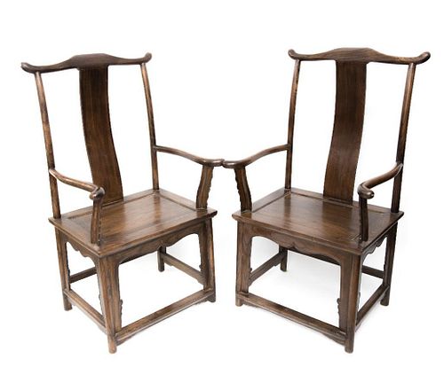 Pair of Early 20th Century Ming Style Armchairs