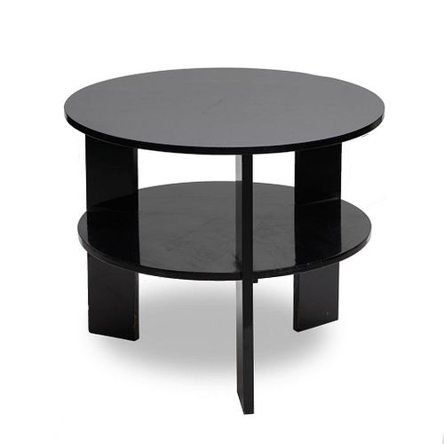 Mid Century Modern Black Lacquered Table
