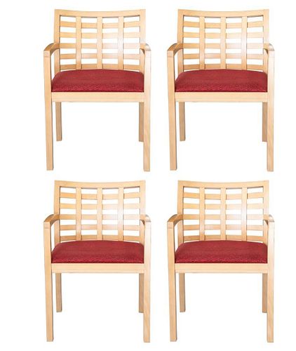 Set of 4 Steelcase Terrazzo Mid-Century Modern Armchairs