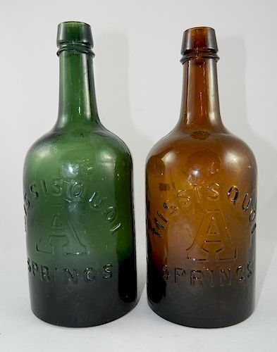 2 Mineral water bottles - Missiquoi A Springs