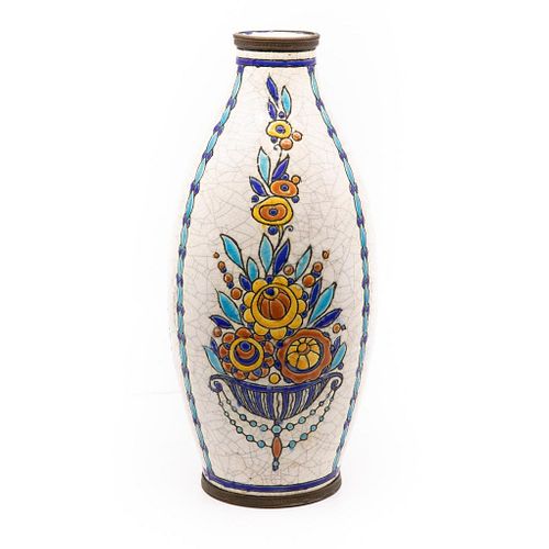 Art Deco Vase, Charles Catteau for Boch Frères Keramis