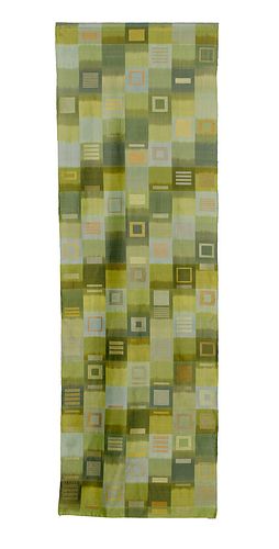 Playing in the Woods -- Warp Ikat + Supplemental Weft Silk Wall Hanging