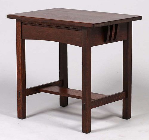 Limbert Small One-Drawer Side Table Desk c1910