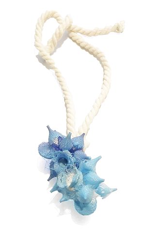 Resin Cluster Necklace in Blues