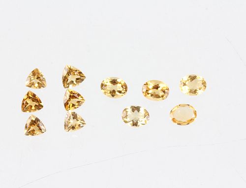 Collection of Trillion & Oval Cut Natural Citrine