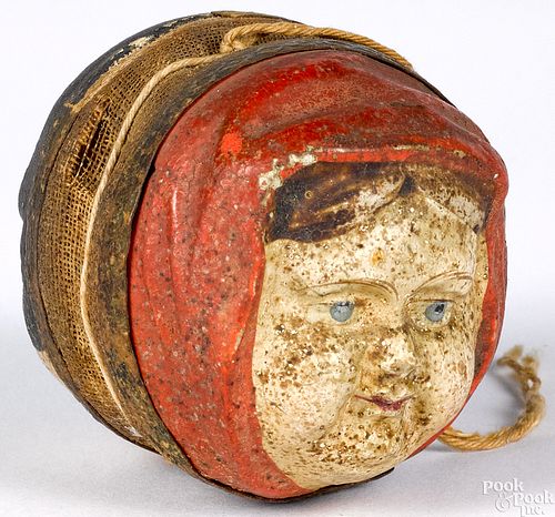 Unusual two face pipsqueak toy, 19th c.
