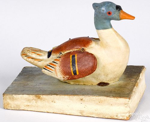 Duck pipsqueak toy, 19th c.