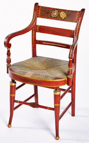 Painted Sheraton fancy chair, 19th c.
