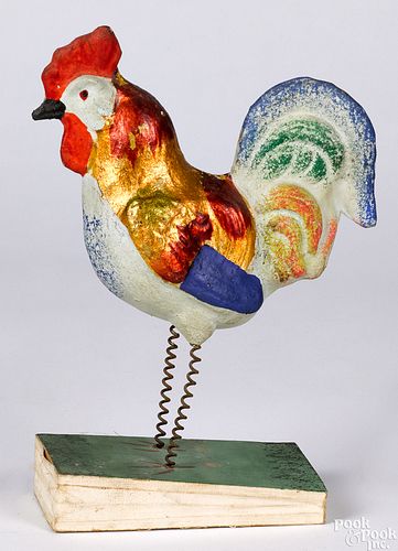 Vibrant rooster pipsqueak toy, 19th c.