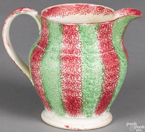 Red and green rainbow spatter creamer