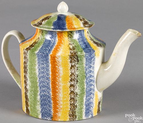 Five-color rainbow spatter teapot