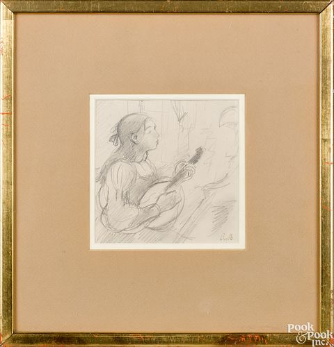 Berthe Morisot pencil drawing