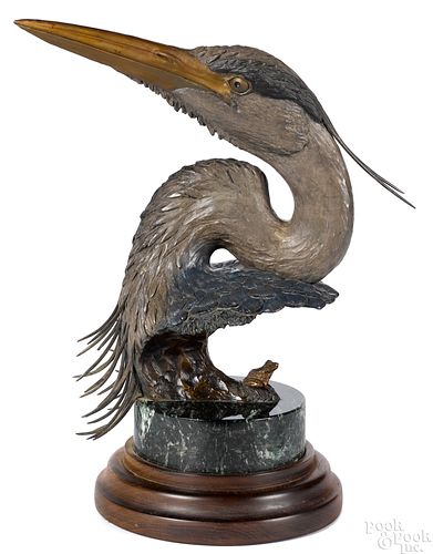 David Turner bronze heron
