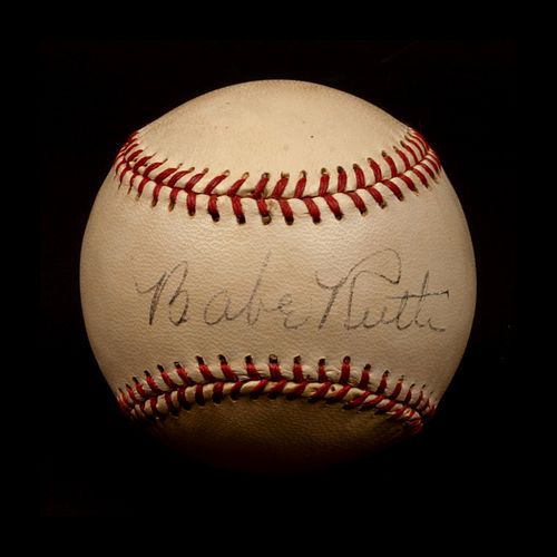A Babe Ruth Single Signed Baseball (Beckett Authentication Services Encapsulated),