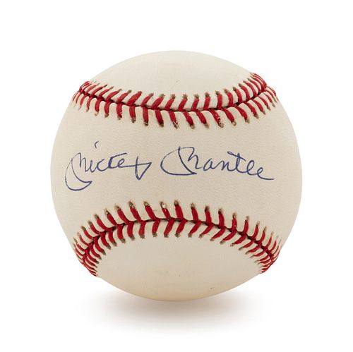 A Mickey Mantle Single Signed Baseball