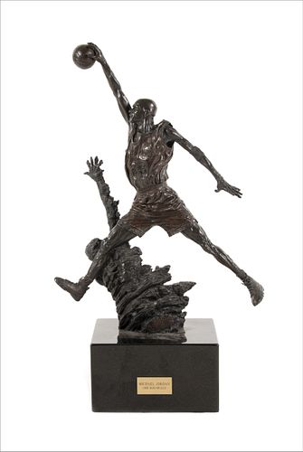 A 1994 Michael Jordan United Center Bronze Maquette, "The Spirit,"