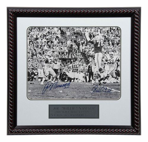 A Joe Namath Bubba Smith Signed Super Bowl III 1969 Photograph,
15 1/2 x 19 inches.