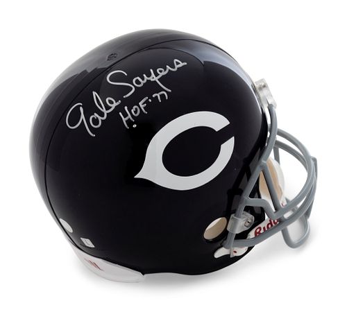 A Gale Sayers Signed Chicago Bears Helmet,
