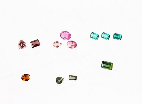 Collection of Oval & Emerald Cut Tourmaline Gems