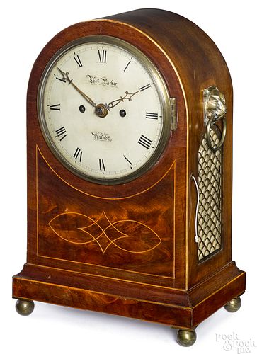 Mahogany bracket clock, early 19th c.