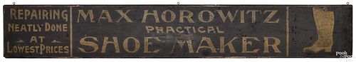 Painted trade sign for Max Horowitz Shoemaker