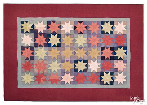 Amish star patchwork quilt, early 20th c.