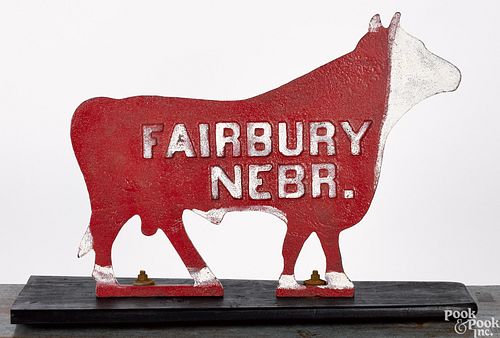 Fairbury Nebraska cast iron bull windmill weight