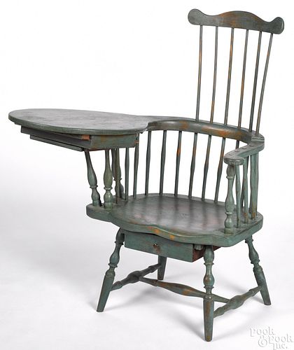 Connecticut writing arm Windsor chair, ca. 1790
