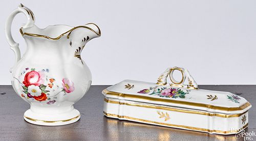 Tucker porcelain cream pitcher and dresser box