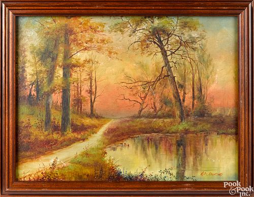Rosewell Morse Shurtleff oil on canvas landscape
