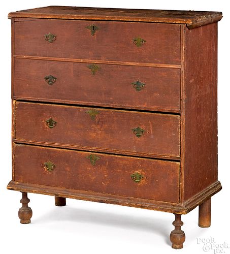 New England William and Mary mule chest