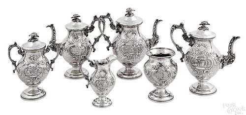 Silver plated tea and coffee service