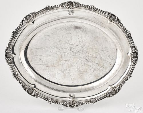 English silver platter, 1810-1811