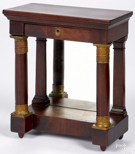 Miniature Classical mahogany pier table, ca. 1830