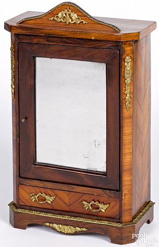 Miniature Continental ormolu mounted cupboard